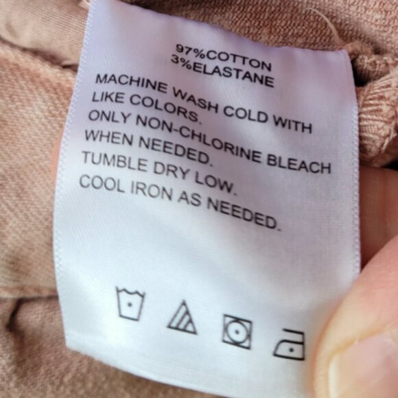 Mauby Blush Pink Puff Sleeve Denim Jumpsuit Small NWT Adjustable Belt - Picture 15 of 16